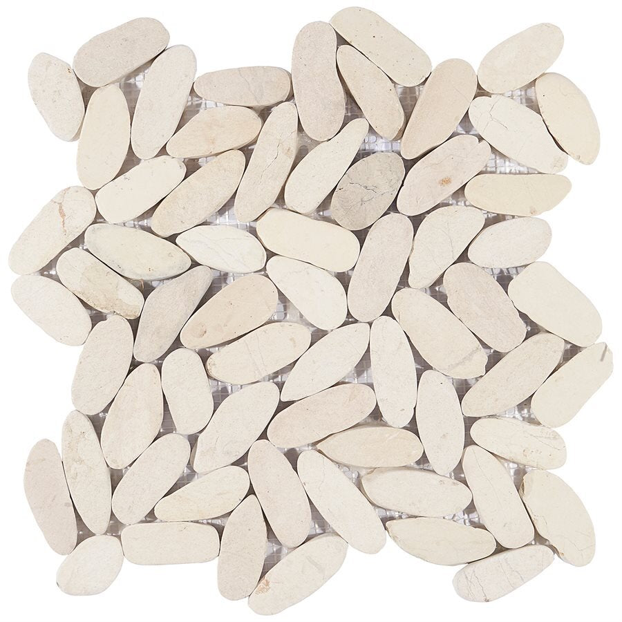 Pebblestone Sliced Flat Oval Tile