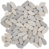 Pebblestone Sliced Flat Oval Tile