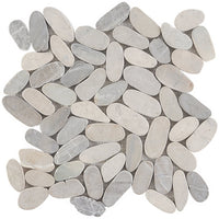 Pebblestone Sliced Flat Oval Tile