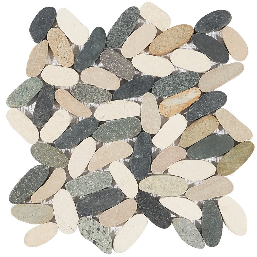 Pebblestone Sliced Flat Oval Tile