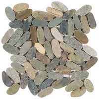 Pebblestone Sliced Flat Oval Tile