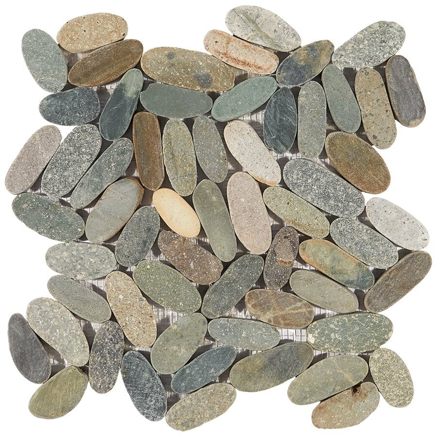Pebblestone Sliced Flat Oval Tile