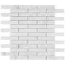 White Carrara Piano Brick Marble Look Tile