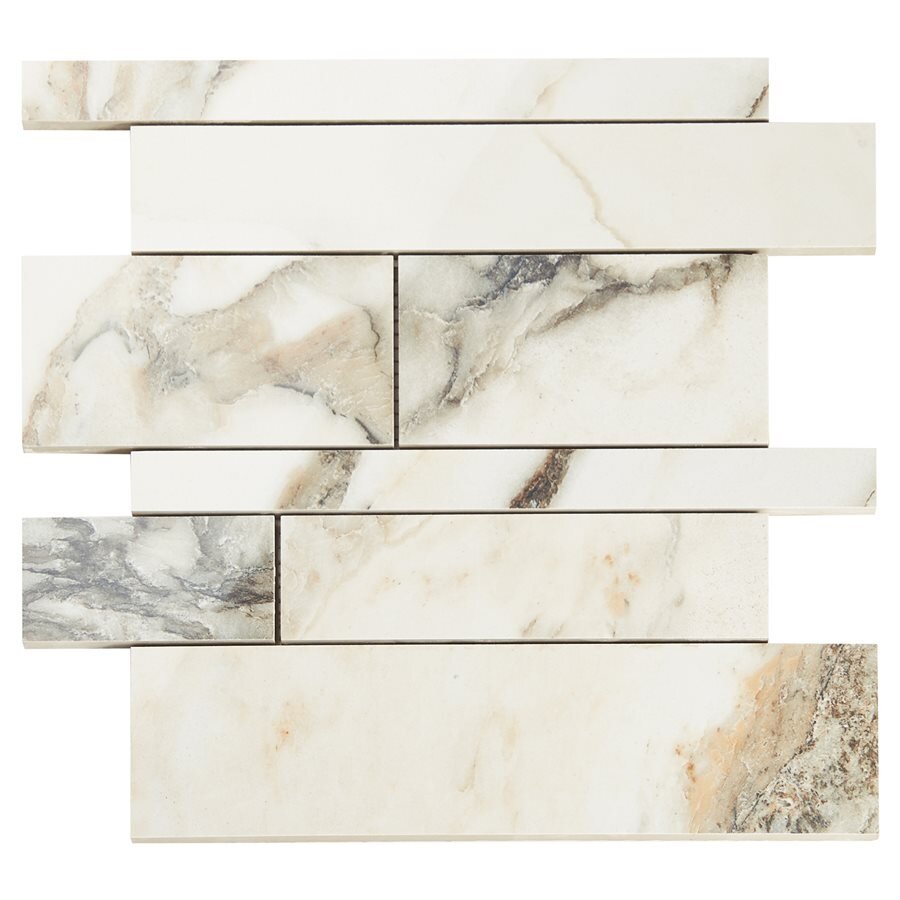 Lithe Railroad Mosaic Marble Look Tile