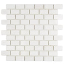 White Thassos Brick Mosaic Tile