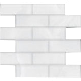 Gemma Brick Mosaic Marble Look Tile "Honed"