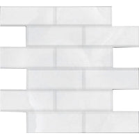 Gemma Brick Mosaic Marble Look Tile "Honed"