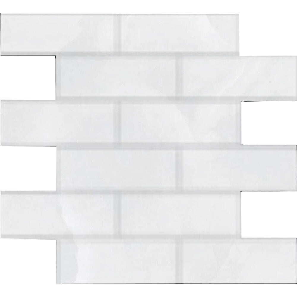 Gemma Brick Mosaic Marble Look Tile "Polished"