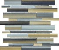 Bliss Fusion Glass Tile Random Strip Mosaic