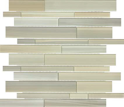 Bliss Fusion Glass Tile Random Strip Mosaic