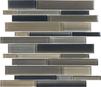 Bliss Fusion Glass Tile Random Strip Mosaic