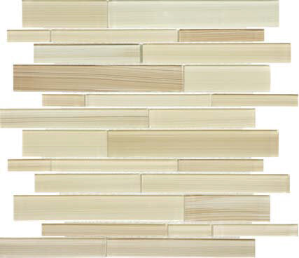 Bliss Fusion Glass Tile Random Strip Mosaic