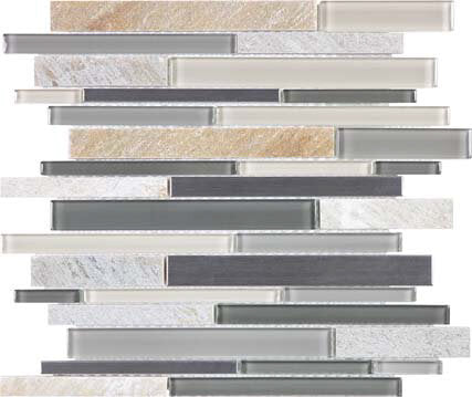 Bliss Stainless Glass Tile Mosaic