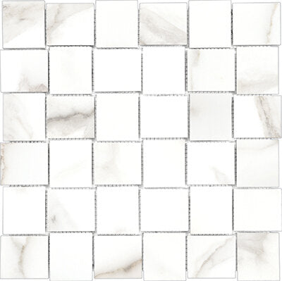 Mayfair Marble Look Tile HD Basketweave Mosaic Polished