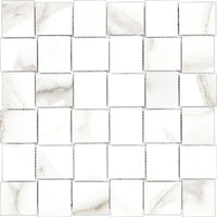 Mayfair Marble Look Tile HD Basketweave Mosaic Polished