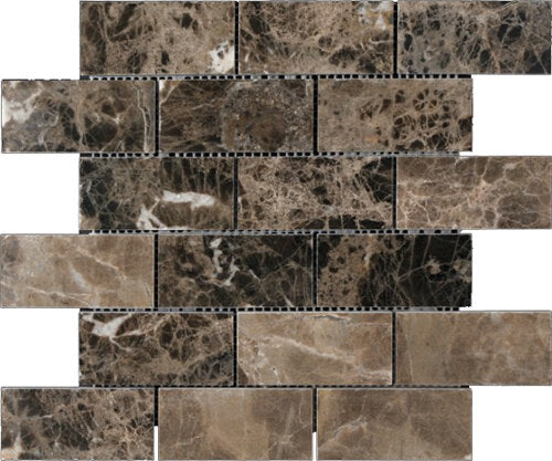 Emperador Dark Line Mosaic