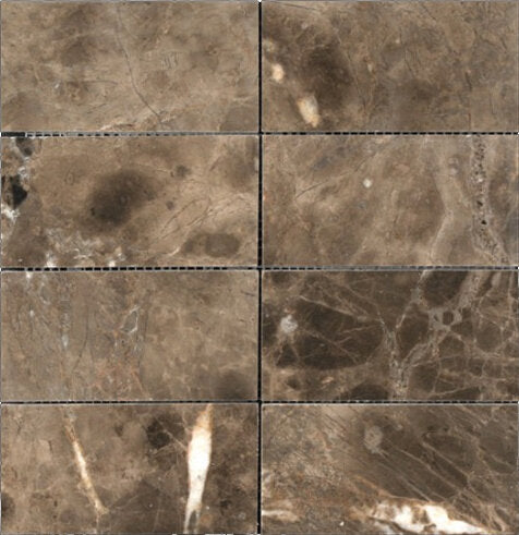 Emperador Dark Line Mosaic Brick