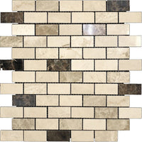 Emperador Dark Line Mosaic