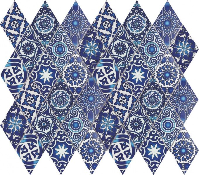 Bati Orient Cement Tile Patchwork Diamond