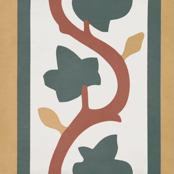 Bati Orient Cement Tile Decor Classic Leaf