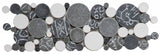Reconstituted Pebble Interlocking Mosaic Tile Border