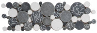 Reconstituted Pebble Interlocking Mosaic Tile Border