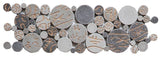 Reconstituted Pebble Interlocking Mosaic Tile Border