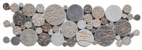 Reconstituted Pebble Interlocking Mosaic Tile Border