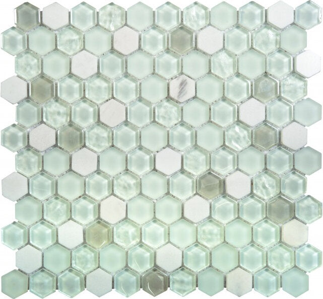 Glass Tile Hexagon Mosaic