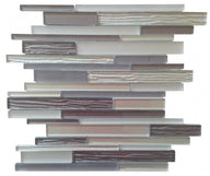Glass Tile Wood Look Baguette Mosaic