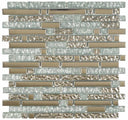 Glass Tile Chrome Strip Mosaic