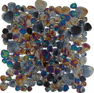 Glass Tile Japanese Pebbles Interlocking