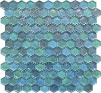 Glass Tile Hexagon Mosaic
