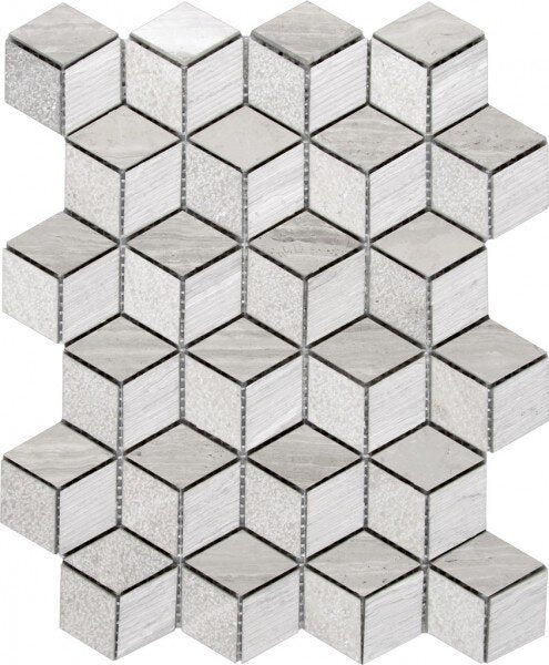 Stone Marble Look Tile 3D Diamond Limestone Multi Finish