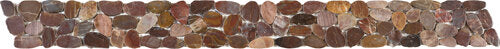 Pebble Sliced Polished Interlocking Border