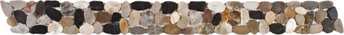 Pebble Sliced Polished Interlocking Border
