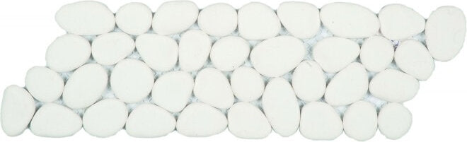 Reconstituted Pebble Interlocking Mosaic Tile Border