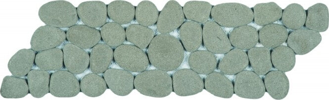 Reconstituted Pebble Interlocking Mosaic Tile Border