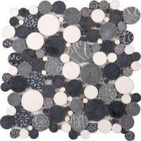 Reconstituted Pebble Interlocking Mosaic Tile