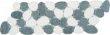 Reconstituted Pebble Interlocking Mosaic Tile Border