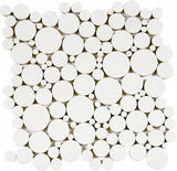Reconstituted Stone Tile Round Mosaic Interlocking