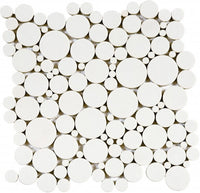 Reconstituted Stone Tile Round Mosaic Interlocking