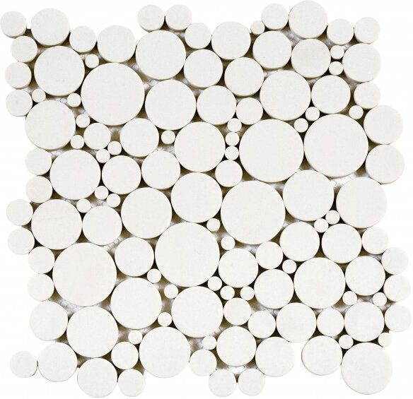 Reconstituted Stone Tile Round Mosaic Interlocking