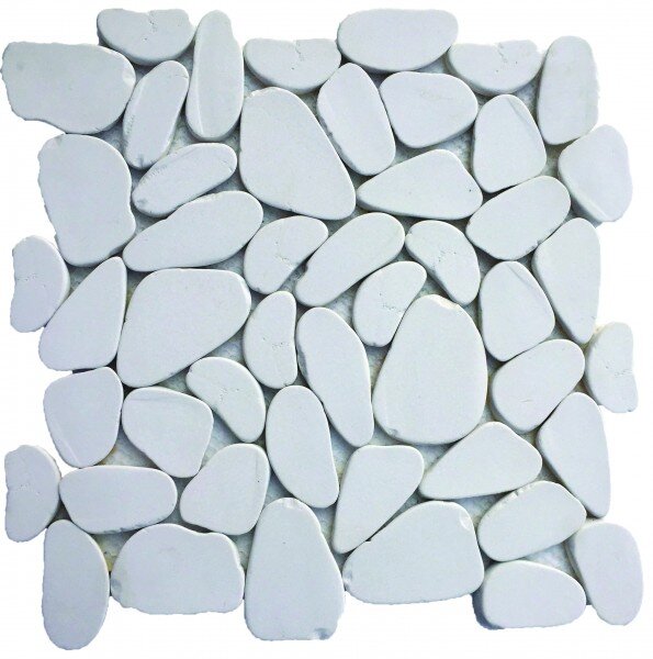 Reconstituted Pebble XL Stone Interlocking Mosaic Tile