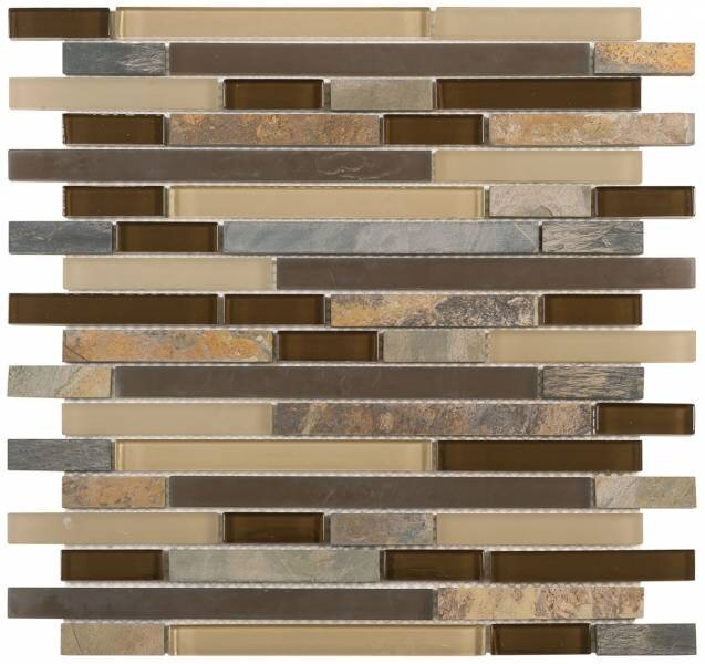 Slate Tile Glass Baguette