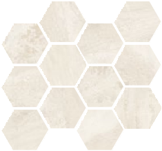 Paradiso Maxi 4" Hex Mosaic Marble Look Tile