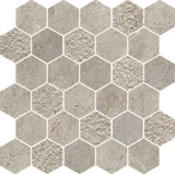 Pietra d'Orvieto Esagona Mosaic Marble Look Tile