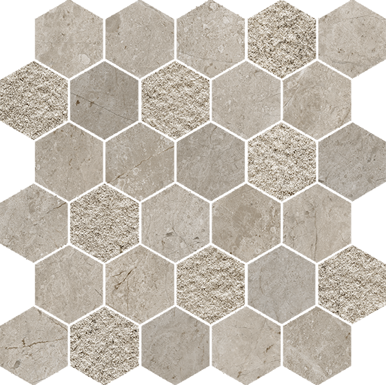 Pietra d'Orvieto Esagona Mosaic Marble Look Tile