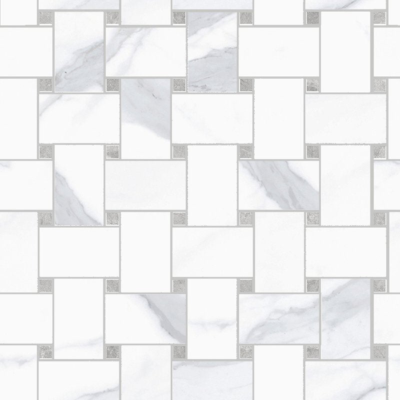 Themar Basketweave Marble Look Tile