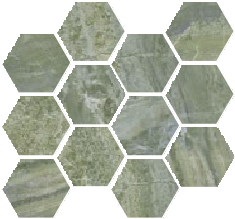Paradiso Maxi 4" Hex Mosaic Marble Look Tile